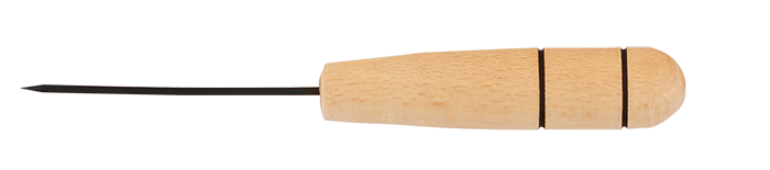 Шило канцелярське BUROMAX, 6 см, 2 мм, без отвора для нитки, дерев'яна ручка